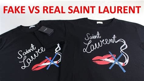 ysl tee shirt replica|How to tell a fake YSL Tee .